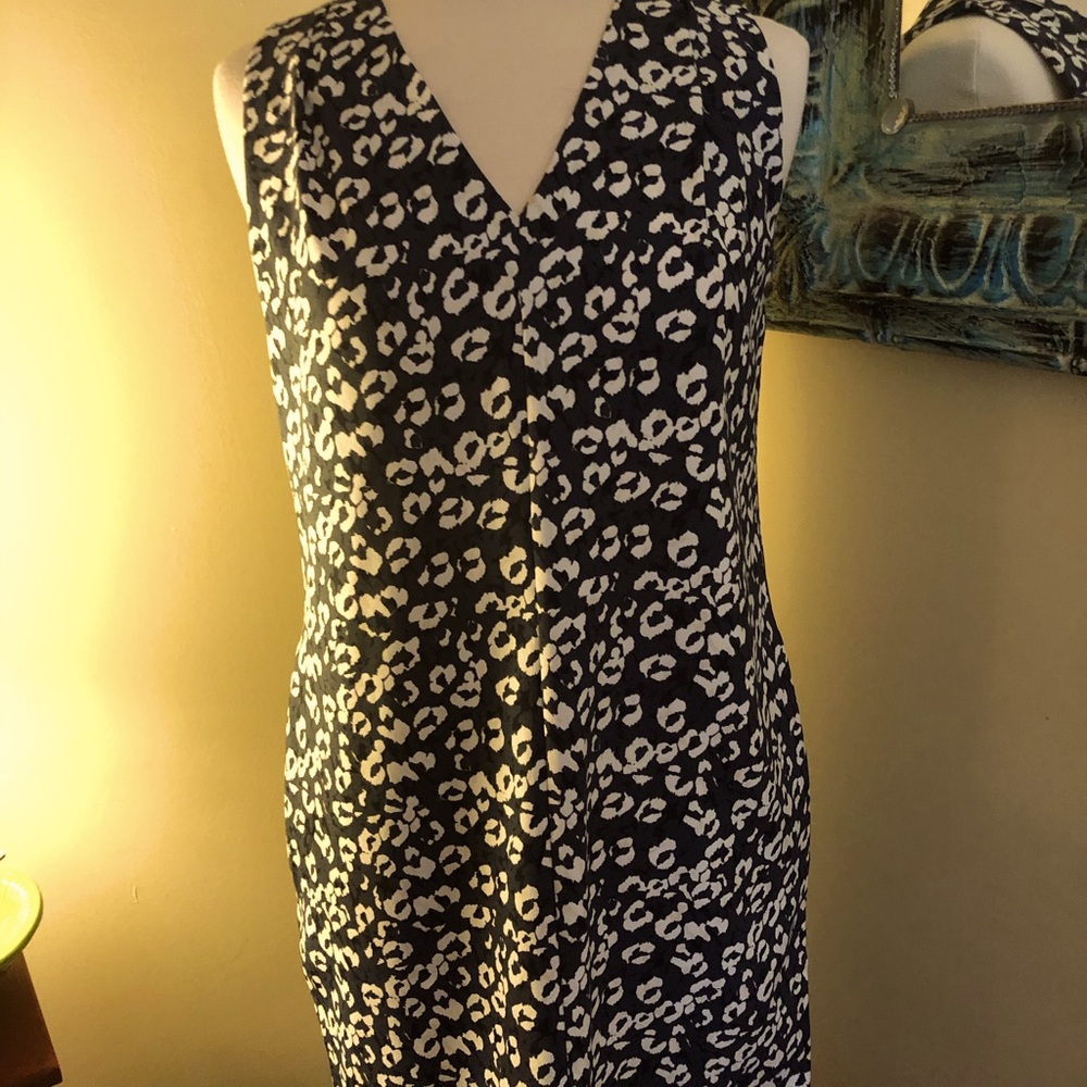 Banana republic blue & whitedress V-neck